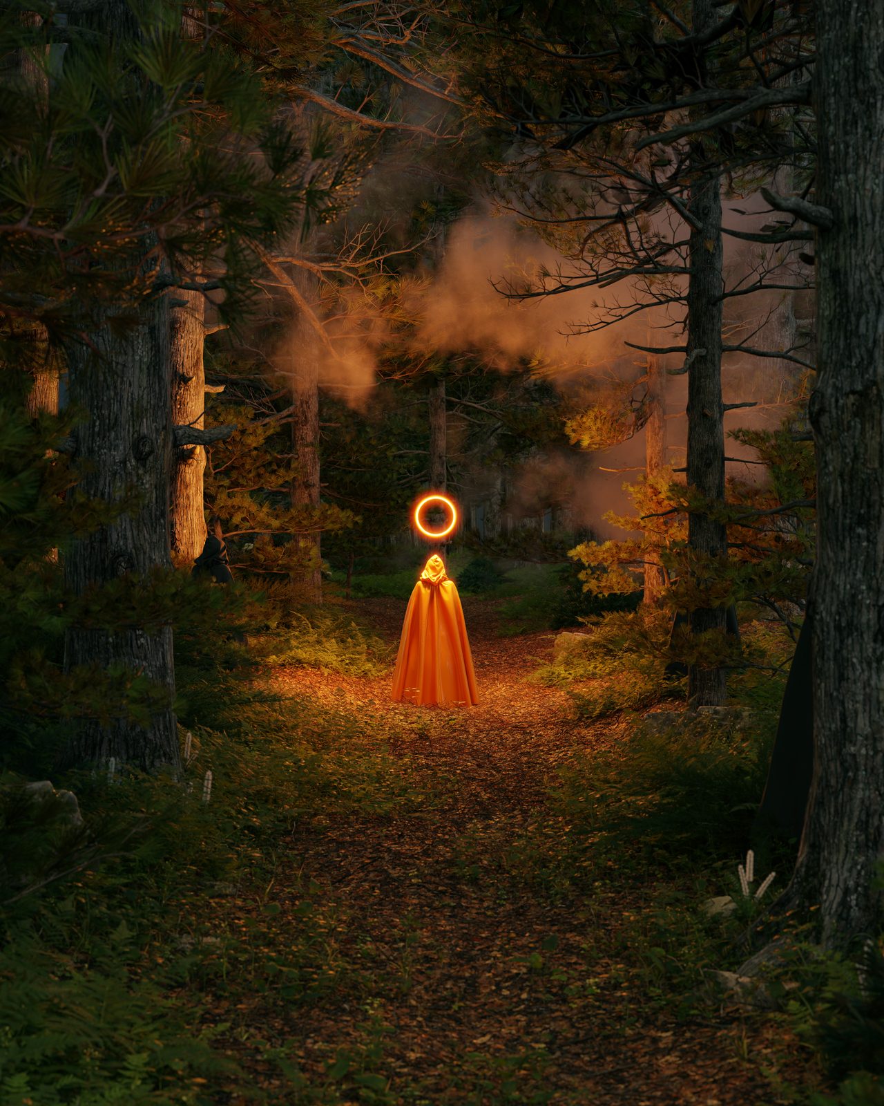 Home in the Middle of Nowhere, 3D digital art by Aaron Nace